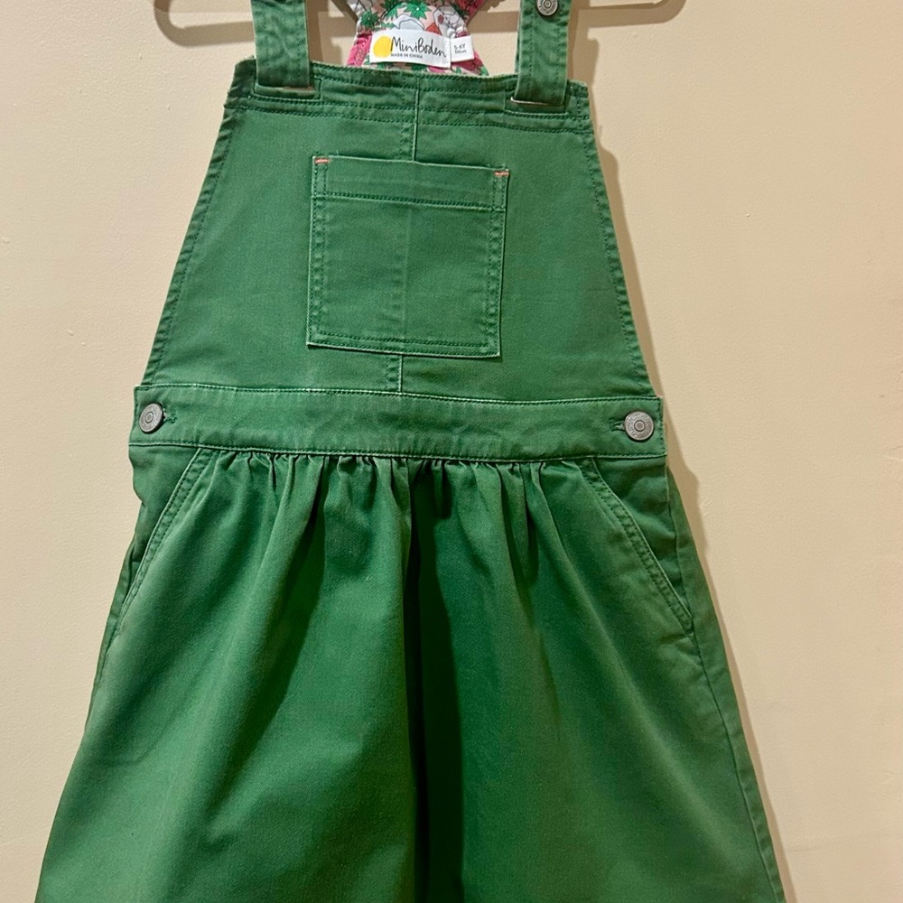 Mini Boden Green Jumper Dress 5/6